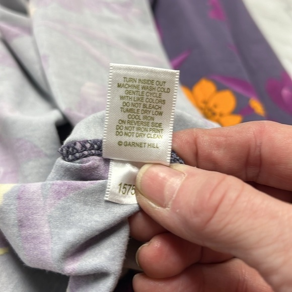 Garnet Hill Twist Strap Purple Floral Maxi Dress Size Small - Picture 11 of 11